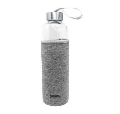 Gourde verre-neoprene gris 600ml  Nerthus