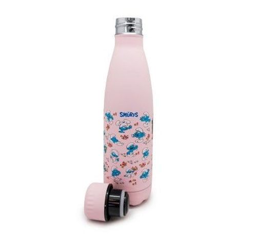 Gourde vacuüm 500ml Les Schtroumpfs rose (chaud et froid)  Nerthus