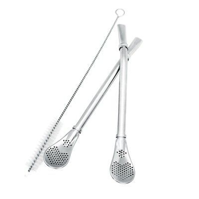 Bombilla (paille Maté) - 4pcs.+ brosse de nettoyage  Nerthus