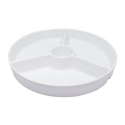 Assiette à servir avec compartiments pour snacks porcelaine 25.5cm  Nerthus