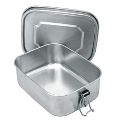 Nerthus Boîte casse-croute inox 800ml - 18x14x6.6cm 