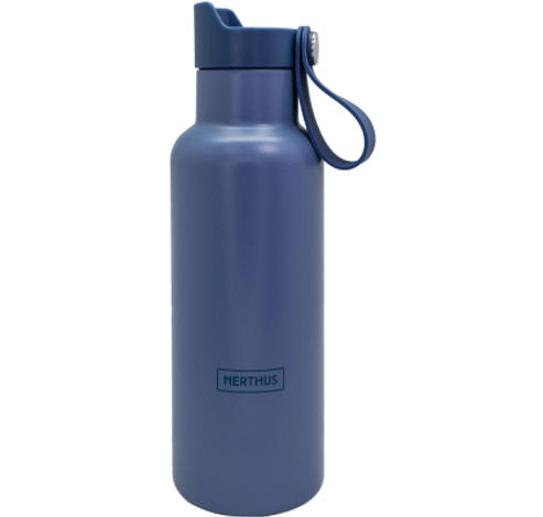 Gourde vacuum 500ml bleu marine (chaud et froid) - CLICK! & DRINK  Nerthus