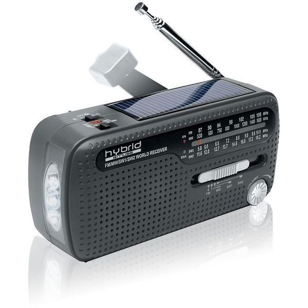 Muse MH-07 DS Radio op dynamo of zonne-energie