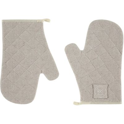 Gants four coton recyclé Sand lot de 2 