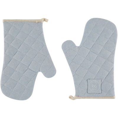 Gants four coton recyclé Bleu Ciel lot de 2 