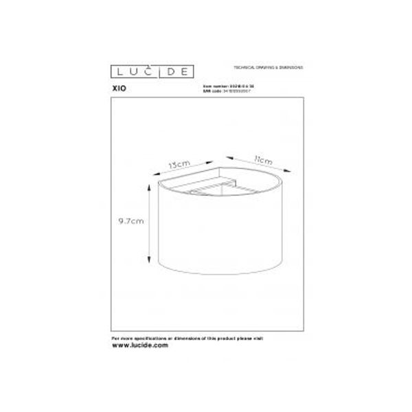 Lucide XIO - Wandlamp - LED Dimb. - G9 - 1x4W 2700K - Zwart