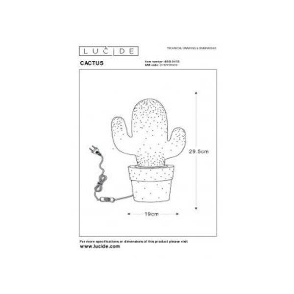 Lucide CACTUS - Tafellamp - Ø 20 cm - E14 - Groen