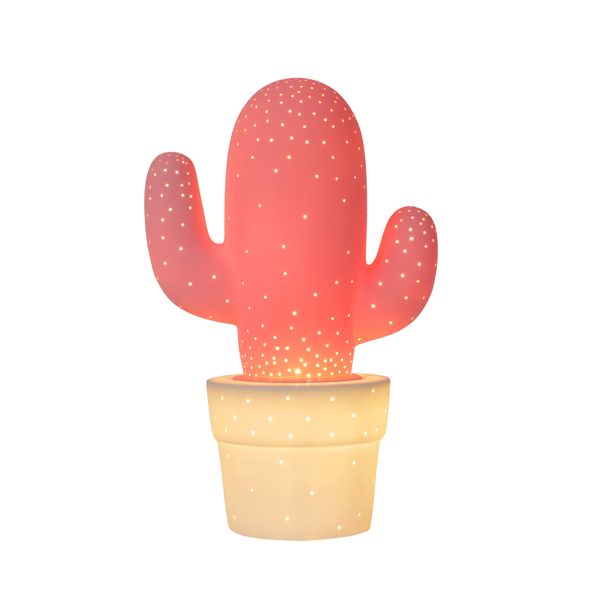 Lucide CACTUS - Tafellamp - Ø 20 cm - E14 - Roze