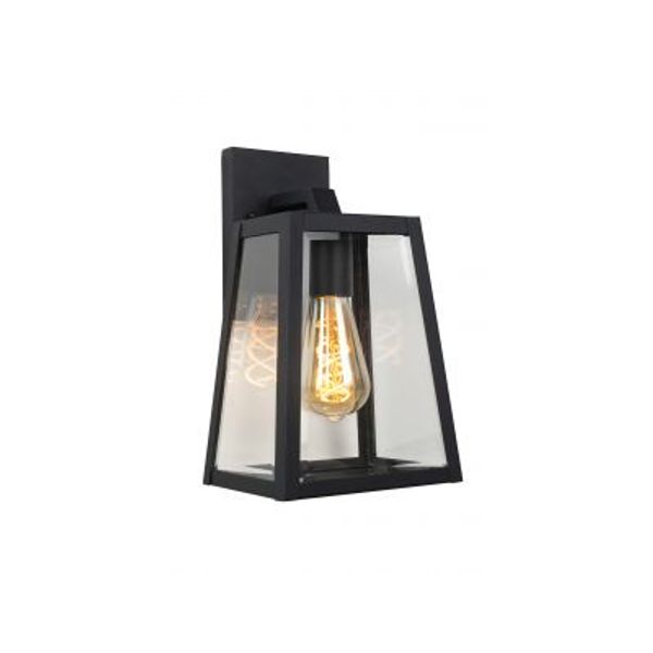 Lucide MATSLOT - Wandlamp Buiten - E27 - IP23 - Zwart