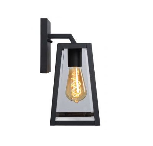 MATSLOT - Wandlamp Buiten - E27 - IP23 - Zwart  Lucide