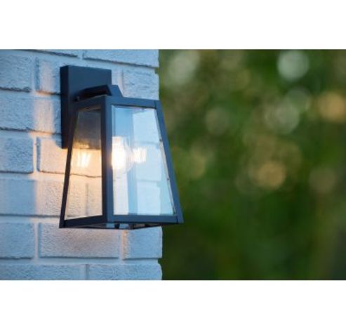 MATSLOT - Wandlamp Buiten - E27 - IP23 - Zwart  Lucide