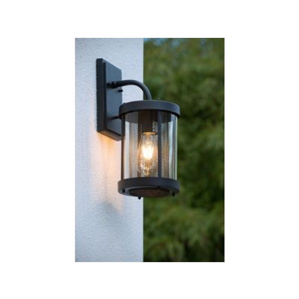 Lucide MAKKUM - Wandlamp Buiten - E27 - IP23 - Zwart