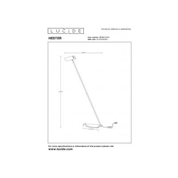 Lucide HESTER - Leeslamp - GU10 - Wit