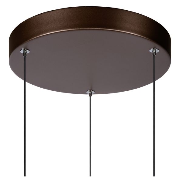 Lucide Margary - Hanglamp - Ø 28 cm - LED Dimb. - 3x5W 2700K - Koffie