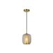 Lucide AGATHA Hanglamp 1x E27/40W Mat Goud/Glas