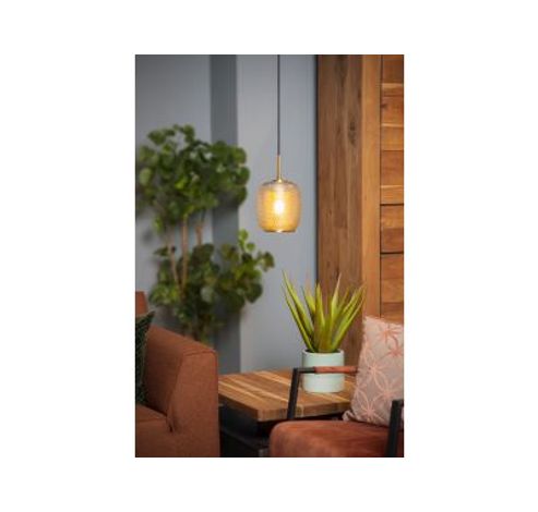 AGATHA Hanglamp 1x E27/40W Mat Goud/Glas  Lucide