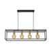 Lucide RUBEN Hanglamp 4x E27 40W Zwart / mat goud