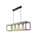 Lucide RUBEN Hanglamp 4x E27 40W Zwart / mat goud