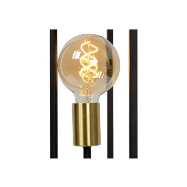 Lucide RUBEN Vloerlamp 3x E27 40W Zwart / mat goud