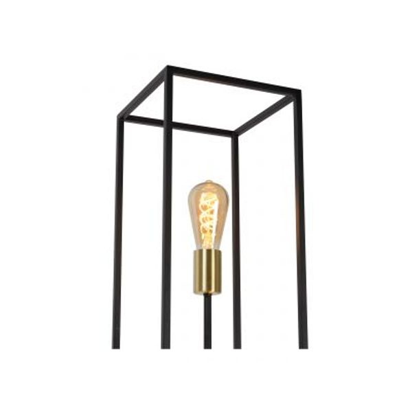 Lucide RUBEN Vloerlamp 3x E27 40W Zwart / mat goud