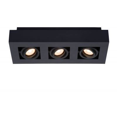 XIRAX Plafondlicht 3xGU10/5W LED DTW Zwart  Lucide