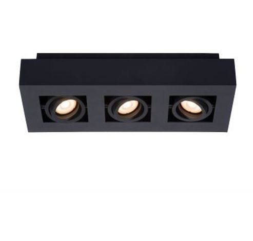 XIRAX Plafondlicht 3xGU10/5W LED DTW Zwart  Lucide