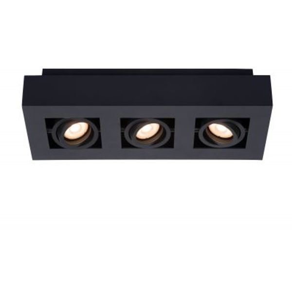 Lucide XIRAX Plafondlicht 3xGU10/5W LED DTW Zwart