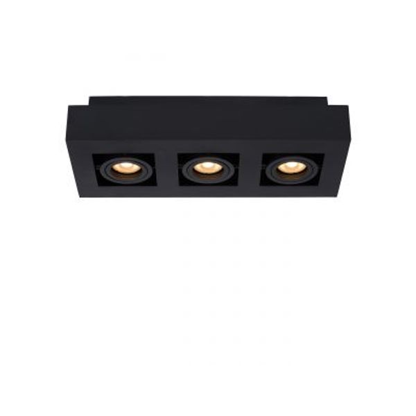 Lucide XIRAX Plafondlicht 3xGU10/5W LED DTW Zwart