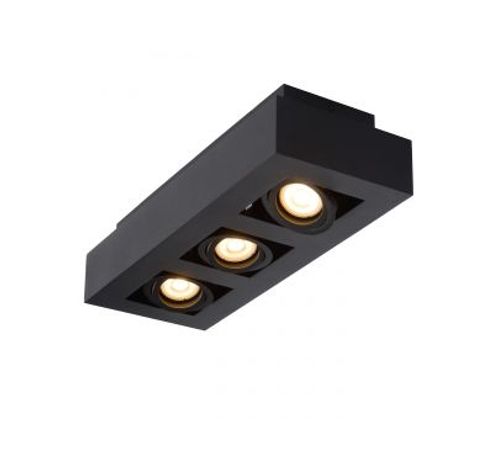 XIRAX Plafondlicht 3xGU10/5W LED DTW Zwart  Lucide