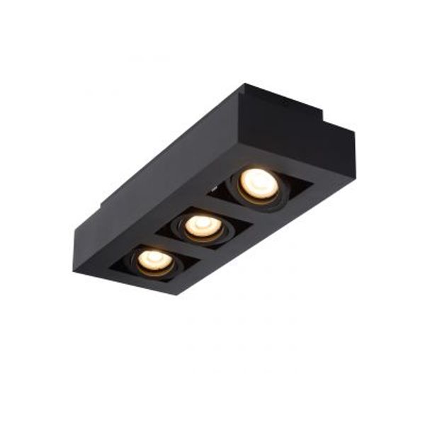 Lucide XIRAX Plafondlicht 3xGU10/5W LED DTW Zwart