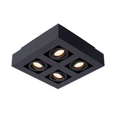 XIRAX Plafondlicht 4xGU10/5W LED DTW Zwart  Lucide