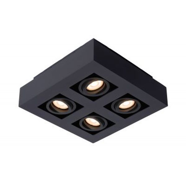 Lucide XIRAX Plafondlicht 4xGU10/5W LED DTW Zwart