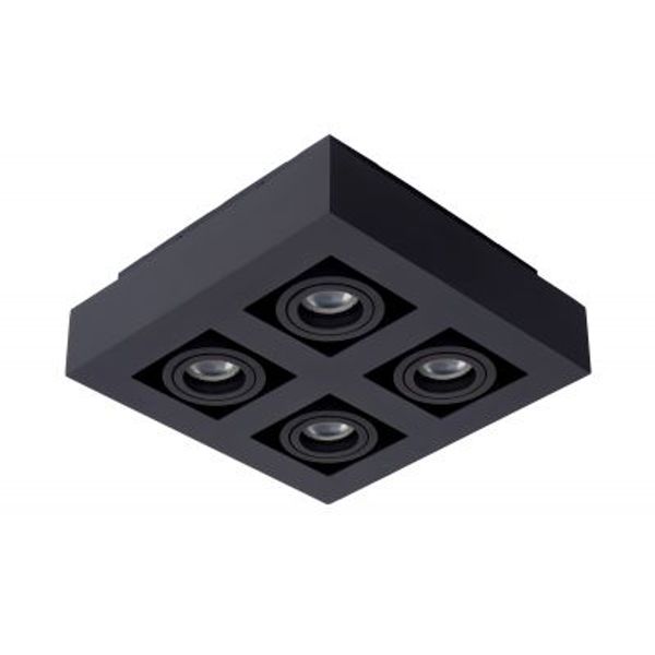 Lucide XIRAX Plafondlicht 4xGU10/5W LED DTW Zwart