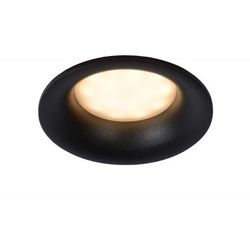 Lucide ZIVA Inbouwspot Rond GU10/5W IP44 Ø8.5cm Zwart