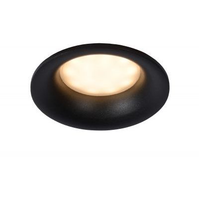 ZIVA Inbouwspot Rond GU10/5W IP44 Ø8.5cm Zwart  Lucide