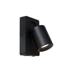 Lucide NIGEL Wandspot 1xGU10/5W + USB Zwart