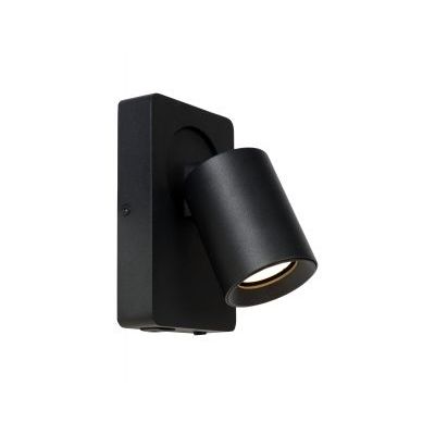 NIGEL Wandspot 1xGU10/5W + USB Zwart  Lucide