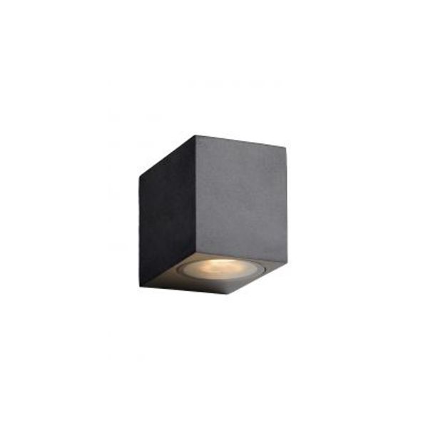 Lucide ZORA-LED Wandlicht GU10/5W L9 W6.5 H8cm Zwart