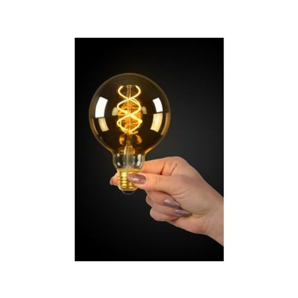 Lucide Lamp LED Globe G95 5W 260LM 2200K Dimbaar Amber