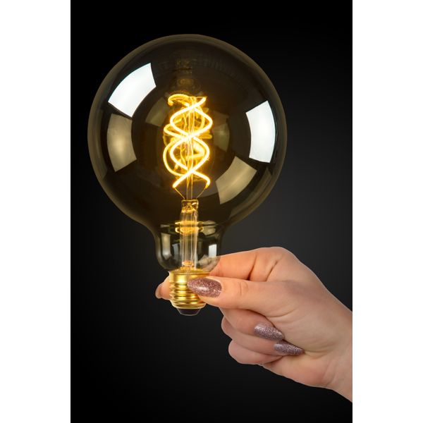 Lucide Lamp LED Globe 12.5cm 5W 180LM 2200K Dimbaar Smoke