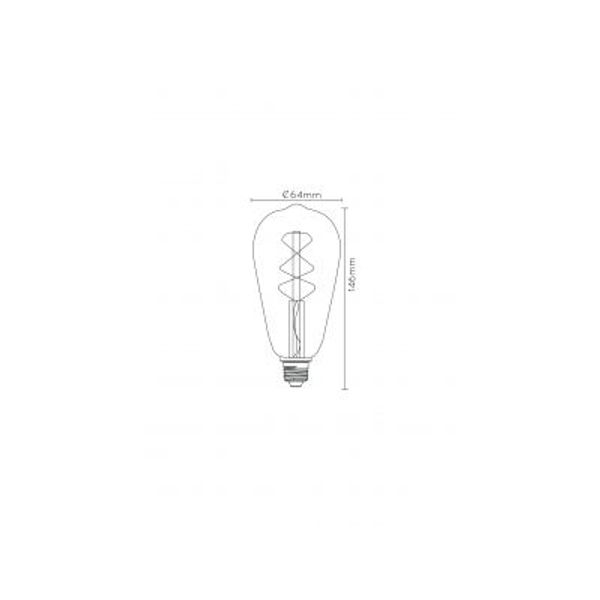 Lucide Lamp LED ST64 5W 260LM 2200K Dimbaar Amber