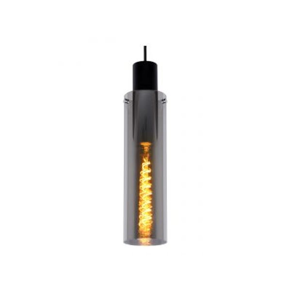 Lucide ORLANDO Hanglamp 3xE27/60W Zwart/Smoke glas