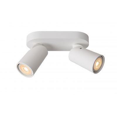 XYRUS Spot 2xGU10/5W incl.DTW L20 W9 H12.5cm Wit  Lucide