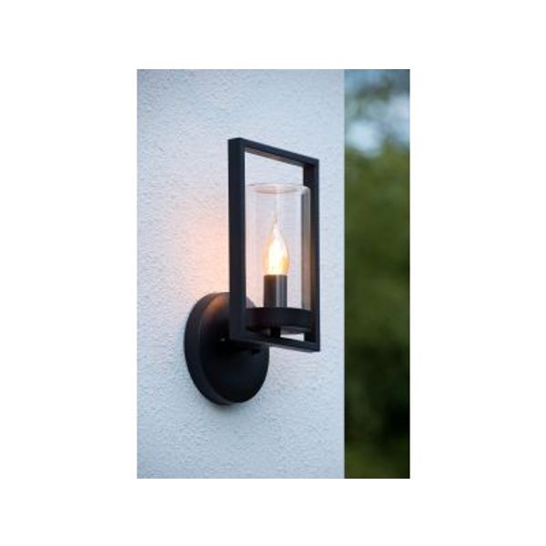 Lucide NISPEN Wandlicht IP44 E14 H33cm Zwart