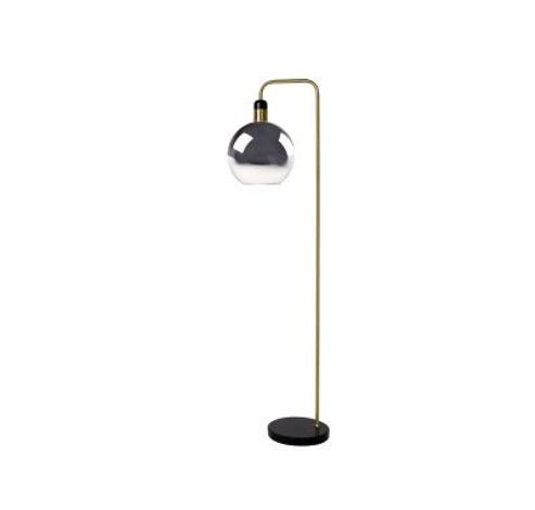 JULIUS Vloerlamp E27/25W Smoke glas/ Zwart Marmer  Lucide