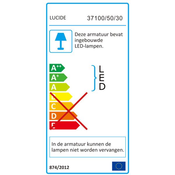 Lucide POLARIS Plafonnière DTW 50W Ø 55.2cm Zwart