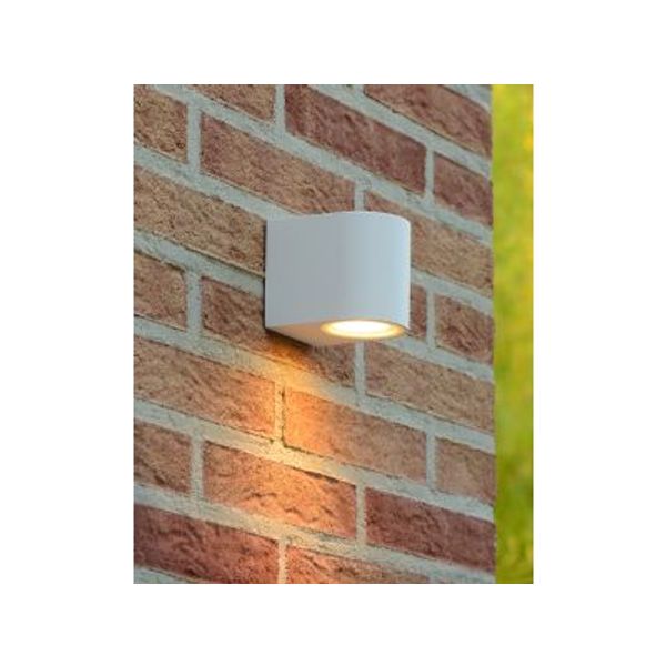 Lucide ZORA-LED Wandlicht GU10/5W L9 W6.5 H8cm Wit