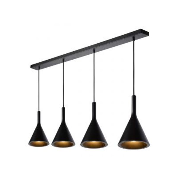 Lucide GIPSY Hanglamp 4x E27 Zwart Beton