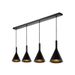 Lucide GIPSY Hanglamp 4x E27 Zwart Beton