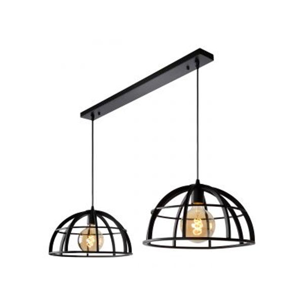 Lucide DIKRA Hanglamp 2xE27 60W Zwart